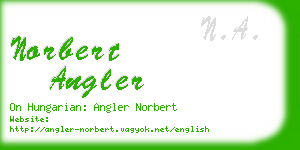 norbert angler business card